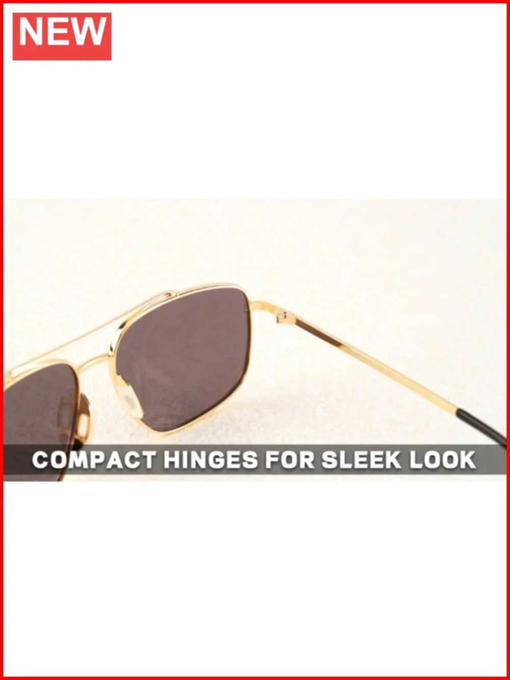 Polarized Aviator Sunglasses Women Men Tangle Free UV400 Gold Frame